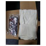 XIMISHOP 6PACK White Christmas Stockings,18Inches Large Cable Knitted Stocking Personalized Xmas Hanging Stocking Decorations with Name Tags for Holiday Christmas Party Family Decor