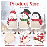 APUDWN 2025 Christmas Picture Frame, 4 x 6 Snowman Wooden Picture Frame, 3 Hinge Decorative Xmas Holiday Gift for Winter Home Table Tabletop Display Home Indoor Fireplace Party