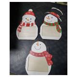 APUDWN 2025 Christmas Picture Frame, 4 x 6 Snowman Wooden Picture Frame, 3 Hinge Decorative Xmas Holiday Gift for Winter Home Table Tabletop Display Home Indoor Fireplace Party