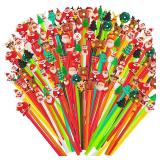 Fainne Bulk Pcs Christmas Gel Ink Pen Bulk, 24 Style Novelty Christmas Series Rollerball Pens Black Gel Ink Xmas Tree Snowman Reindeer Santa Claus Shape Pen for School Student Party Supplies