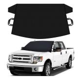 Autovir Truck Windshield Cover for Ice and Snow | SUV Snow Cover - Frost Cover Gives Protection from Snow and Ice | Car Cover for Snow | Winter Car Accessories | X-Large 72 x 43