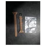 TOYOUTHS Slim Strap Compatible with Fitbit Versa 2/Versa/Lite/Special Edition Bands for Women Men Thin Genuine Leather Replacement Wristbands Handmade Watch Band, Taupe