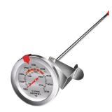 Candy Thermometer and Deep Fry Thermometer with 2 Inch Large Dial, 9 Inch Stainless Steel Probe Temperature Guide for Candy Making, Frying, Confectionery, Dessert, Chocolate, Jam, and BBQ