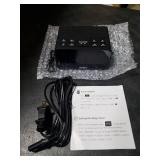 Homicial Digital Alarm Clock Radio with AM/FM Radio, Multi-Colors 1.4in LED Digits, Preset, Sleep Timer and Clear Display with Dimmer for Bedroom Bedside, Battery/Plug-in Powered