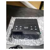 Homicial Digital Alarm Clock Radio with AM/FM Radio, Multi-Colors 1.4in LED Digits, Preset, Sleep Timer and Clear Display with Dimmer for Bedroom Bedside, Battery/Plug-in Powered