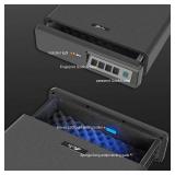 Biometric Fingerprint safe, Slide-Away Handgun Safe for Two Pistols Storage Drawer Safe for Home and Vehicle (Biometric Safe)