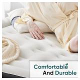 Sweetcrispy Queen Air Mattress - 22 Inflatable Blow Up Airbed with Built-in High Capacity Pump, Double Height, Non-Slip Bottom Design, Weight Capacity 660 lbs Air Bed for Home or Camping