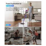 iXlion Cordless Vacuum Cleaner - Powerful Stick Vacuum with HEPA Filter, 55-Min Runtime, LED Light, Anti-Tangle Brush, Detachable Battery, Lightweight for Home, Pet Hair, Carpets & Hard Floors
