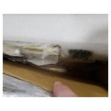 Electro bp 3-Light White Linen Drum Shade Chandelier with Polished Gold Metal Linear Pendant Light Fixture for Kitchen Island, Dining Table, E26, 180W