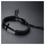 Small Cross Bracelet Black