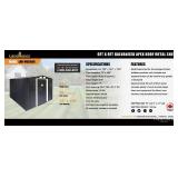[W](LHR-MS0806) LandHonor - 8ft x 6ft Galvanized Apex Roof Metal Shed