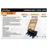 (SS-15000G) Arteer - 15000lbs Skid Steer Hydraulic logging Winch