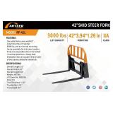(PF-42L) Arteer - 42in Skid Steer Forks - Unused