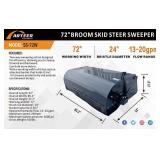 (SS-72W) 72in Skid Steer Broom Sweeper - Unused