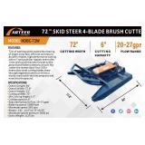 (HDBC-72W) Arteer - 72in Skid Steer 4-Blade Brush Cutter - Unused