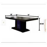 Evangeline 7-Piece Dining Table Set in Black/Beige Finish - Retail: $1,721