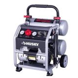 4.5 Gal. 175 PSI Portable Electric Oil-Free Quiet Twin Stack Jobsite Air Compressor w/Rubber Wheels and 2-Quick Couplers - Retail: $239