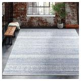 Abdera Hand-Tufted Wool Dark Blue/Ivory Rug - Retail: $319