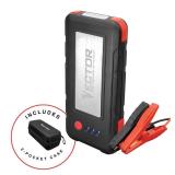 1600 Peak Amp Automotive Lithium Jump Starter, Portable Power-USB-A(15W), USB-C(30W), Power In & Out with Carrying Case (Missing Carrying case & USB) - Retail: $129
