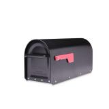 Architectural Mailboxes Sequoia Modern Galvanized Steel Post Mount Black Mailbox MSRP $94.97 - Retail: $94