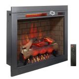 28 Inch Infrared Electric Fireplace With Removable Trim Kit Insert, Touch Panel Home Decor Heater, Smokeless Firebox With Fire Crackling Sound MSRP $579.99 - Retail: $579