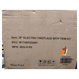 28 Inch Infrared Electric Fireplace With Removable Trim Kit Insert, Touch Panel Home Decor Heater, Smokeless Firebox With Fire Crackling Sound MSRP $579.99 - Retail: $579