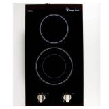 Magic Chef MCSCTE12BG1 12 in. 240V Built-in Electric Radiant 2-Burner Cooktop MSRP $328.43 - Retail: $328
