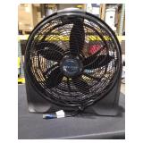 Lasko Floor Cyclone Fan without Remote: 20\" Adjustable Tilt, Wall Mountable, 3-Speed, Indoor Use, 2000 CFM, Black MSRP $43.62 - Retail: $43