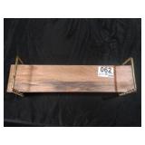 Twisted Brass and Wood Singular Wall Shelf - Hearth & Hand - Retail: $45