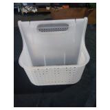 Large Soft-Grip Tote Caddy Frost/Gray â Madesmart: Plastic Bathroom Organizer, Portable Storage for Dorm - Retail: $45