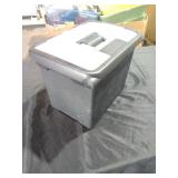 Sterilite Plastic Storage Bin/ Portable File Box  15  L x 10 7/8  W x 11 1/2  H  Black (see pictures and description) - Retail: $156