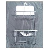 Bathroom Shower Caddy Black - Thresholdâ¢: Rust-Resistant Hanging Organizer, PVC & Steel Shelf, Storage Rack - Retail: $40