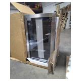 17.3 in. Single Zone-130 Can Freestanding Beverage and Wine Cooler in Silver, LED Light, UV Protection MSRP $399.99 - Retail: $399