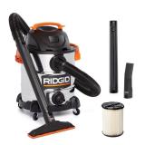 10 Gal. 6.0 Peak HP Stainless Steel Shop Vacuum Wet Dry Vac with Filter, Locking Hose and Accessory Attachments WD1060 MSRP $135 - Retail: $135