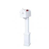 Craftsman Mailbox And Post Kit White DAMAGED (see pictures and description) MSRP $79.97 - Retail: $79
