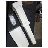 Craftsman Mailbox And Post Kit White DAMAGED (see pictures and description) MSRP $79.97 - Retail: $79