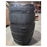 RTS Home Accents55 Gal. Premium Flat Back Eco Rain Barrel with Removable Lid, Black Color MSRP $138.11 - Retail: $138