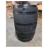 RTS Home Accents55 Gal. Premium Flat Back Eco Rain Barrel with Removable Lid, Black Color MSRP $138.11 - Retail: $138