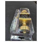 Pismo Satin Brass Bed/Bath Square Door Knob MSRP $31.02 - Retail: $31