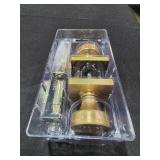 Pismo Satin Brass Bed/Bath Square Door Knob MSRP $31.02 - Retail: $31