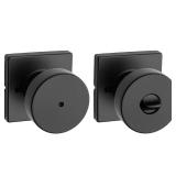 Pismo Matte Black Bed/Bath Square Door Knob MSRP $30.64 - Retail: $30