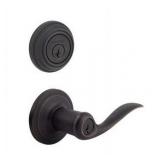 Kwikset 991 Tustin Keyed Door Lever and Sgl Cyl Deadbolt Combo Pack in VB MSRP $82.48 - Retail: $82