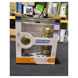 Ingersoll Rand Schlage-Falcon FB52NVPLY505 Plymouth Bright Brass Visual Pack Deadbolt Knob Lock Combo Pack MSRP $53.10 - Retail: $53