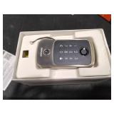 Square Fingerprint Satin Nickel Electronic Single Cylinder Deadbolt Wi-Fi Enabled Powered by Hubspace MSRP $119.00 - Retail: $119