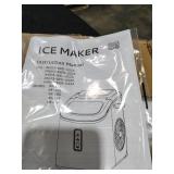 EUHOMY Countertop Ice Maker Machine with Handle, 26.5lbs Per Day, 9 Cubes in 6 Mins, Auto-Cleaning Portable Ice Maker with Basket and Scoop, for Home/Kitchen/Camping/RV (White) - Retail: $0