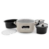 8 qt. Oat Milk Slow Cooker with Multicooker and 8 qt. Cooking Pot MSRP $159.99 - Retail: $159