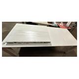 Vegas Patio Dining Table Extendable from 87 to 120 inch White DAMAGED (see pictures and description) MSRP $980