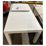 Vegas Patio Dining Table Extendable from 87 to 120 inch White DAMAGED (see pictures and description) MSRP $980