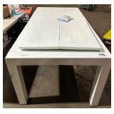 Vegas Patio Dining Table Extendable from 87 to 120 inch White DAMAGED (see pictures and description) MSRP $980