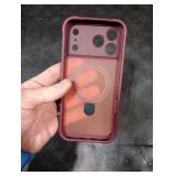 MOCCA Design for iPhone 17 Pro Max Case, Compatible with Magsafe [Premium Invisible Magnetic Ring Stand] [Military Drop Protection] Full Camera Guard Translucent Matte Slim Phone Cover 6.9,Wine Red